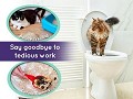 Fuzzymilky Cat Toilet Training Kit with Catnip Ball